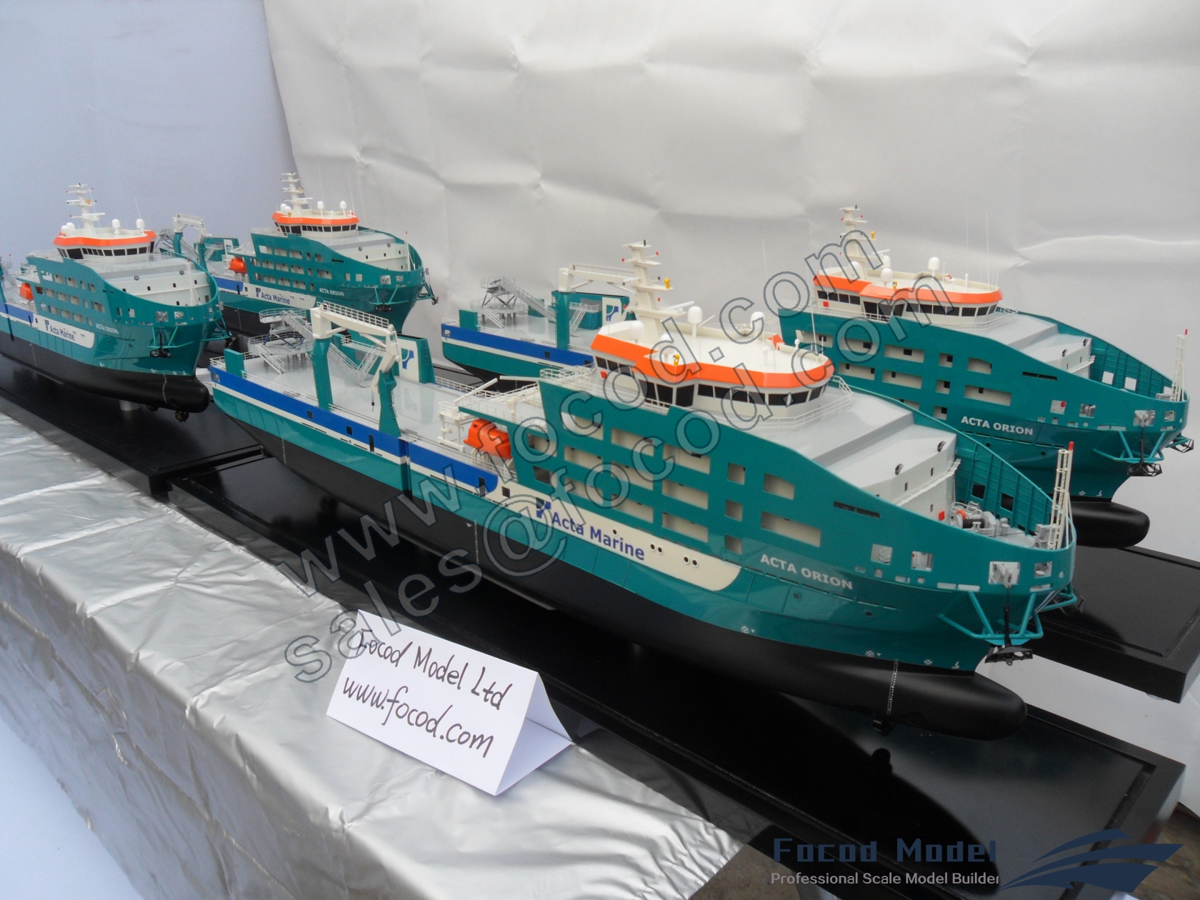 custom made model of 108m Offshore Support Vessel